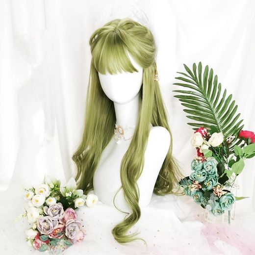 Green lolita wig