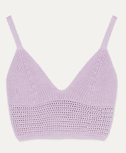 Top crochet lila