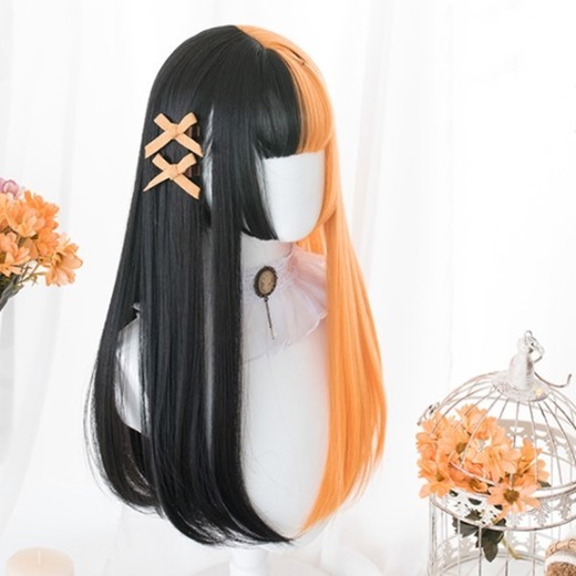 Black & orange wig