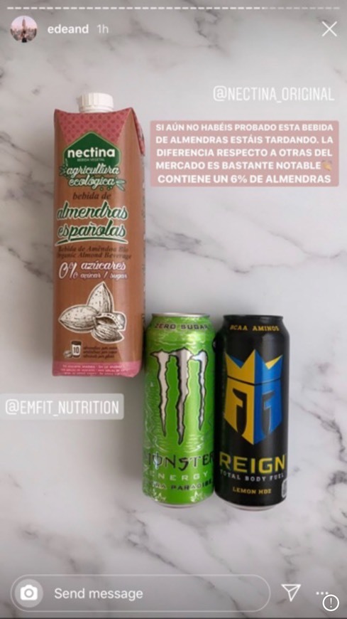 Producto Nectina almond milk