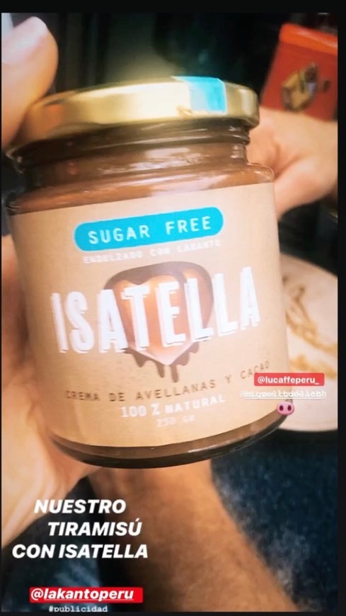 Producto Isatella crema de avellanas y cacao