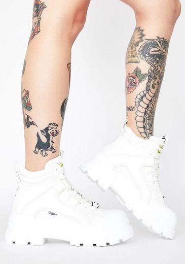 White Panthera Mid Boots
