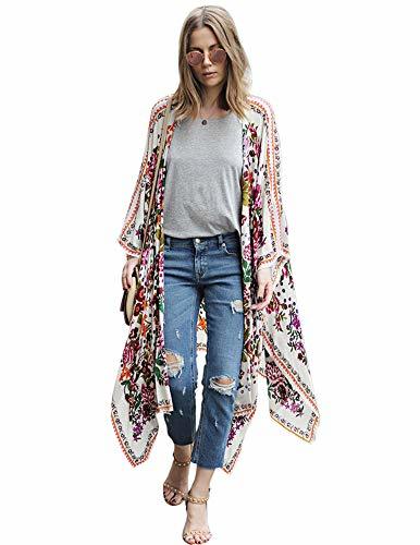 Products Zexxxy Mujeres Floral Kimono Suelta Largo Chal Gasa Casual Cardigan Ropa de