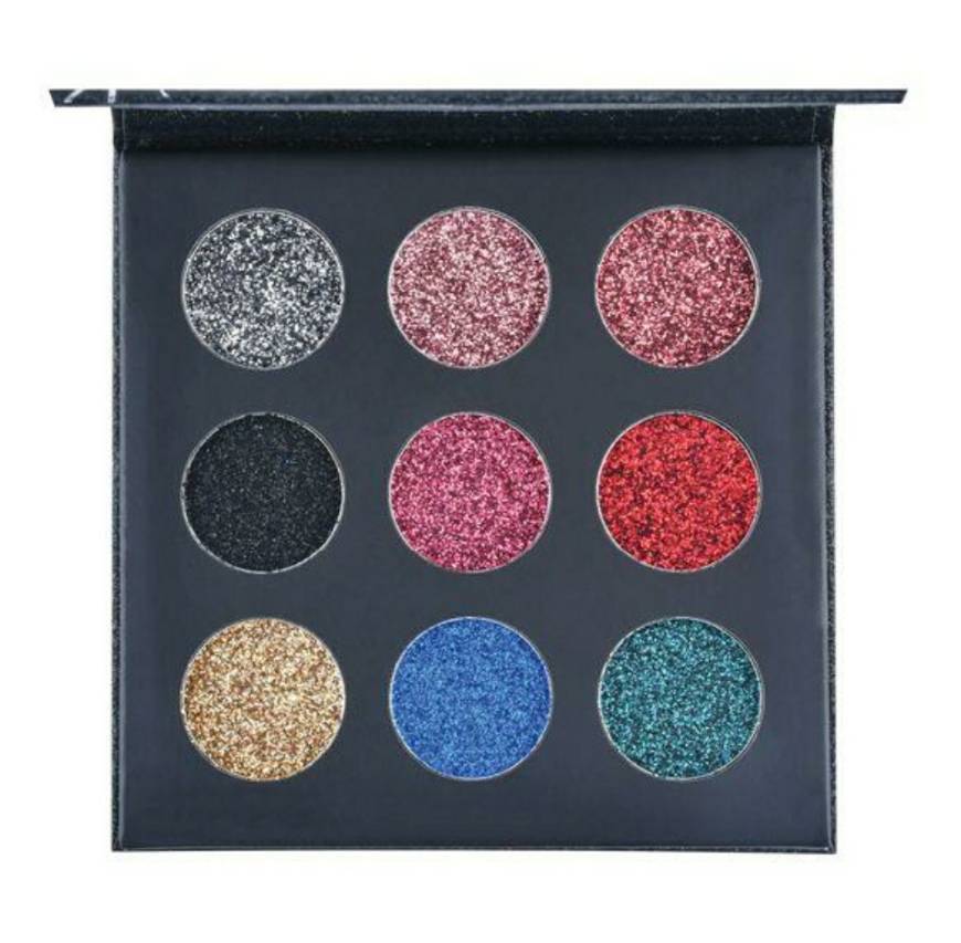 Fashion Paleta De Sombra Shine Glitter Black