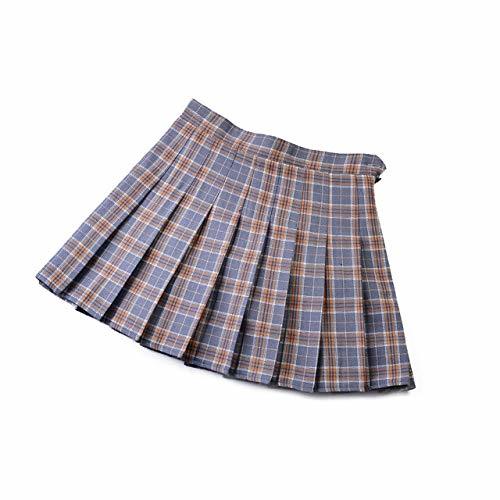 Bumpy Road Mujeres de Cintura Alta Chic Student Faldas Plisadas Cute Sweet