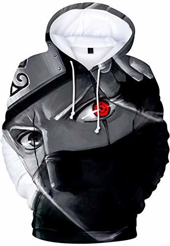 Product FLYCHEN Niño Sudadera con Capucha Naruto Ninjutsu Anime Impresión Digital 3D Uchiha