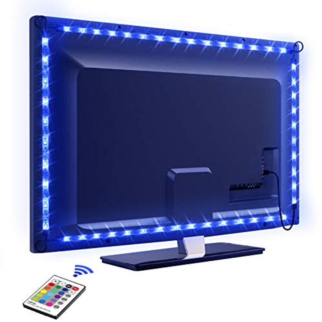 Elemento de la categoría hogar Tira LED TV 2.2M, OMERIL 5050 Tiras LED USB Impermeable con Control