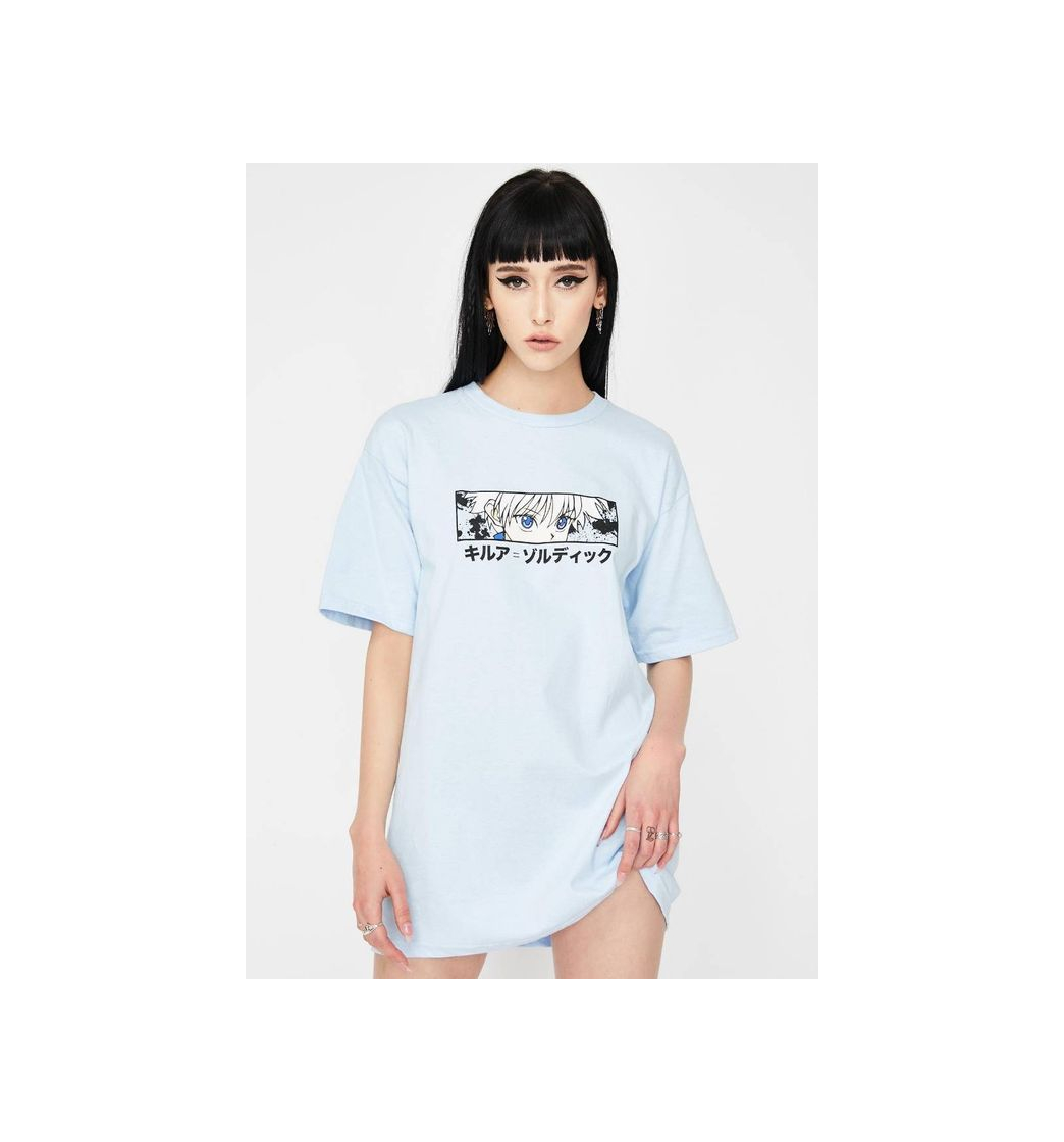 Product HYPLAND Powder Blue Hunter X Hunter Killua Eyes Graphic Tee