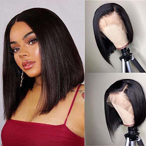 Social 100% Brasileña Virgen Peluca De Pelo Humano BoB Corto Recto # 1B