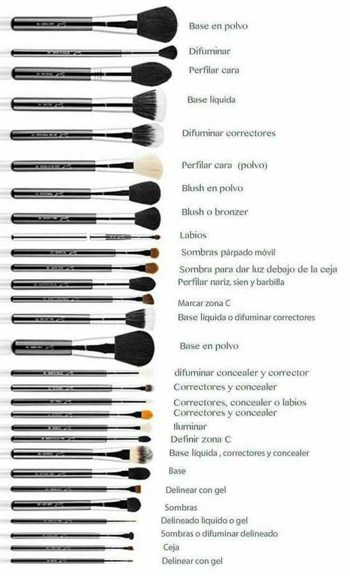 Social Guía de brochas para maquillaje 