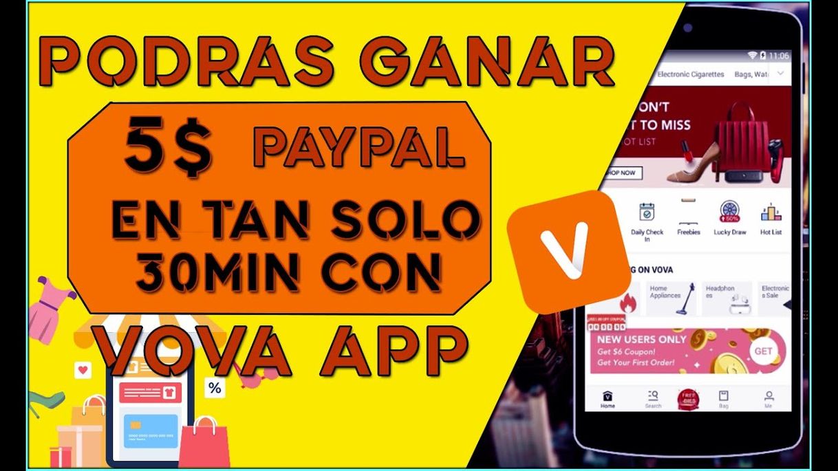 Social 💵Vova App GANA DINERO Paypal de forma rapida 2020 💸