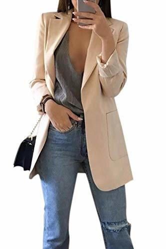 Mujer Blazer Traje De Chaqueta Ropa Trabajo Casual OL Oficina Negocio Solapa