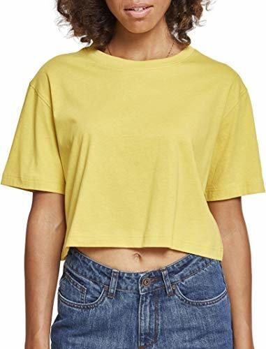 Urban Classics Ladies Short Oversized tee Camiseta, Amarillo