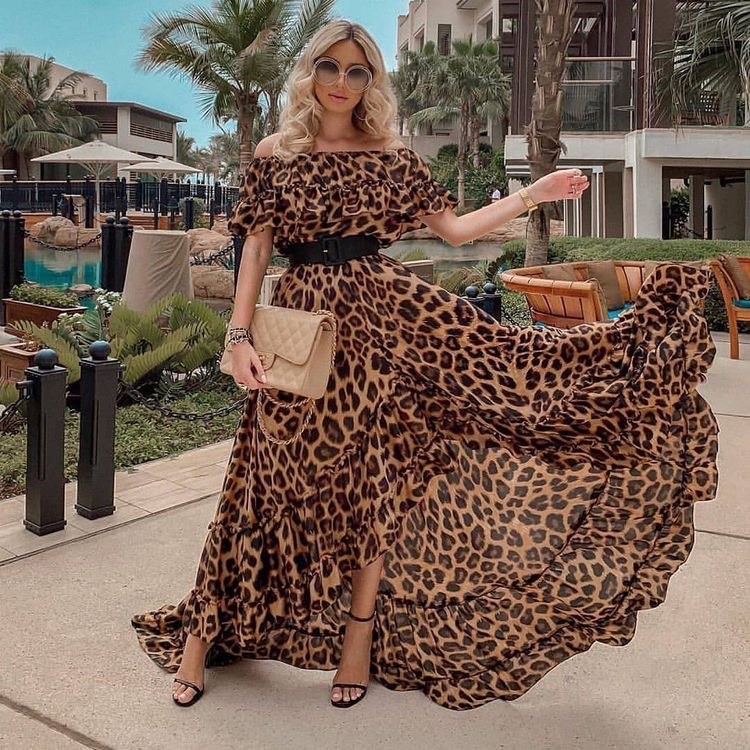 Fashion Vestido animal print 