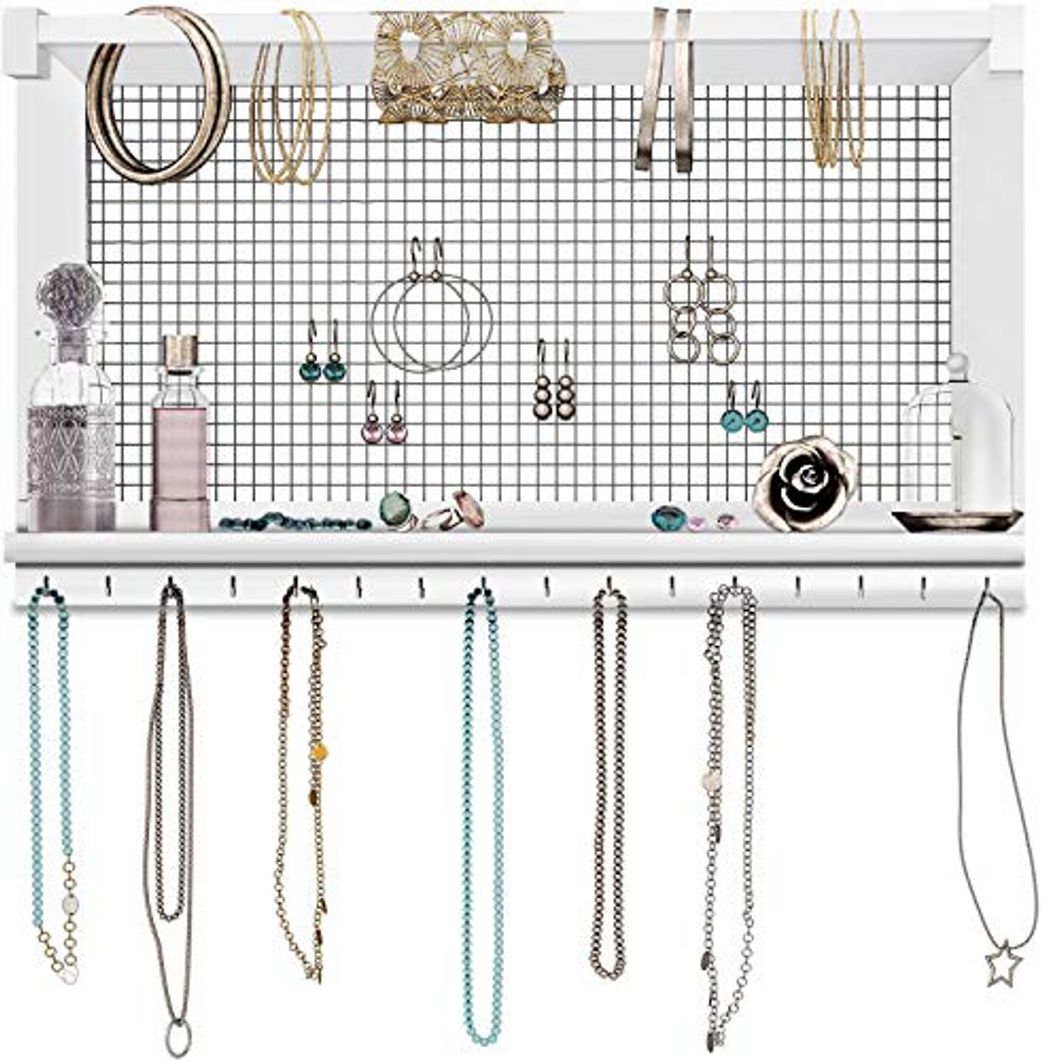 Moda Comfify Organizador de joyería rústica Joyero de Pared con Pulsera de pie