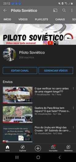 Meu canal no YouTube!!! PILOTO SOVIETICO