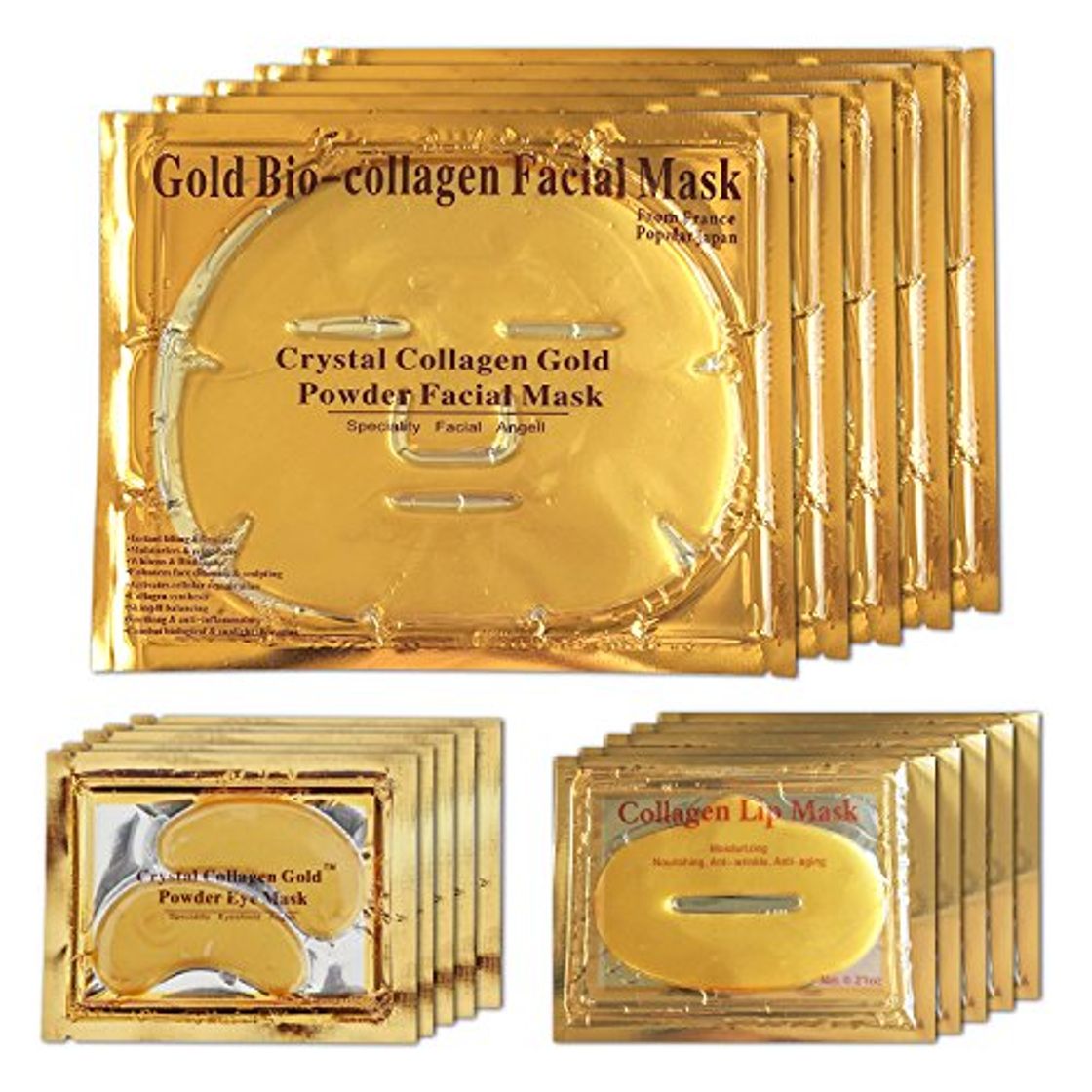 Productos LeSB 5pcs 24k Gold Bio-collagen Face Facial Mask