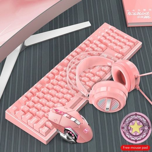 Kit teclado e mouse mecanico