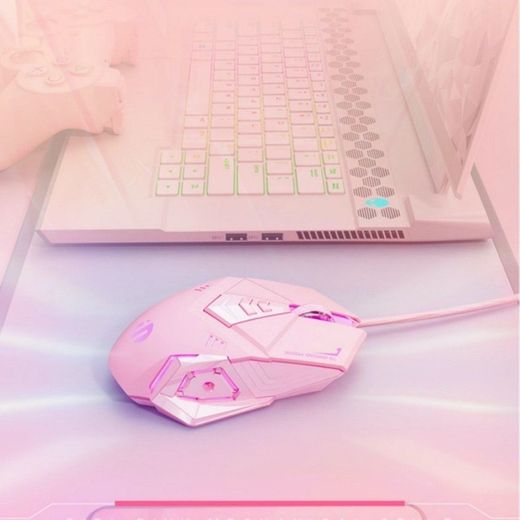 Mouse gamer rosa