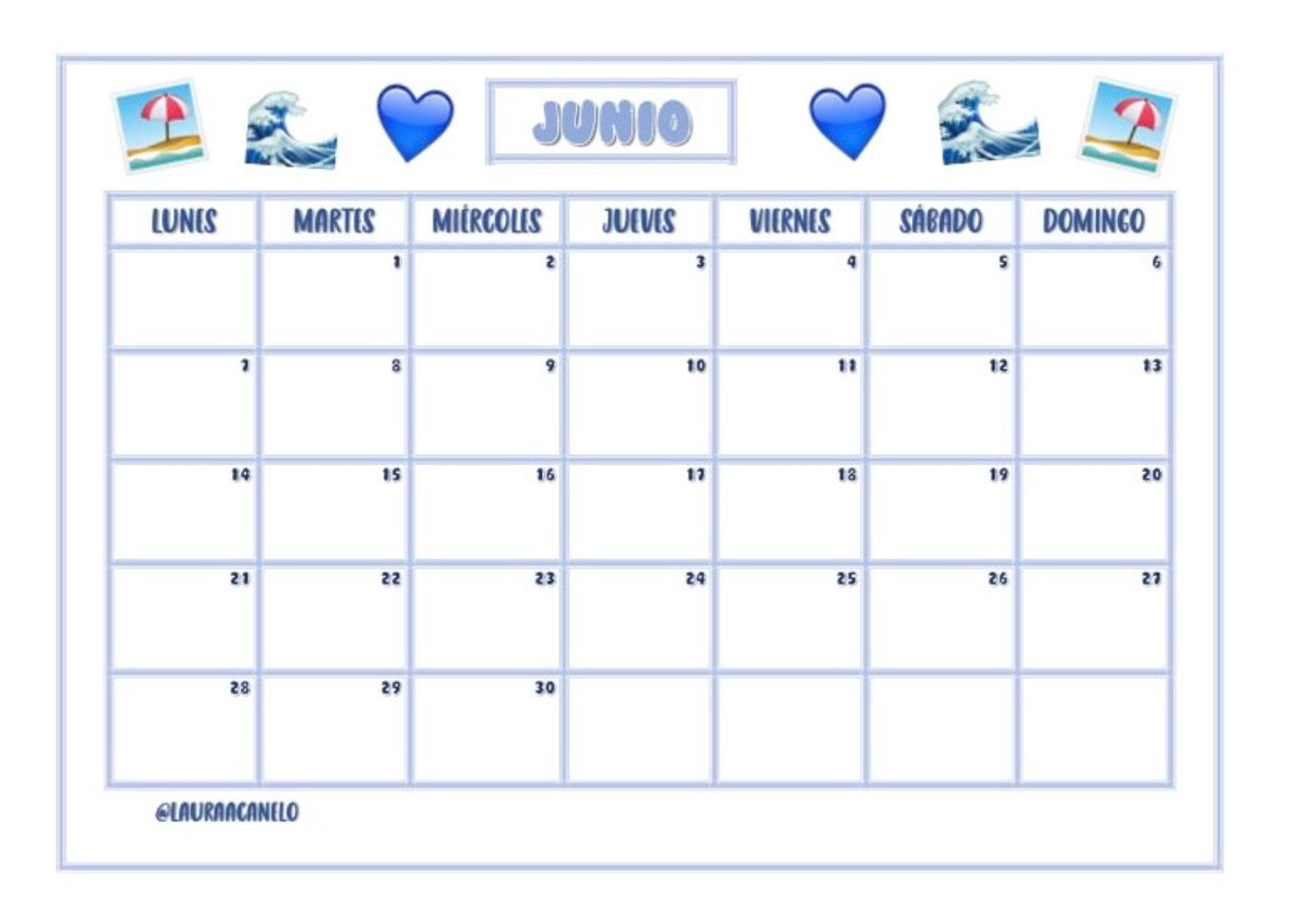 Book CALENDARIO JUNIO💛