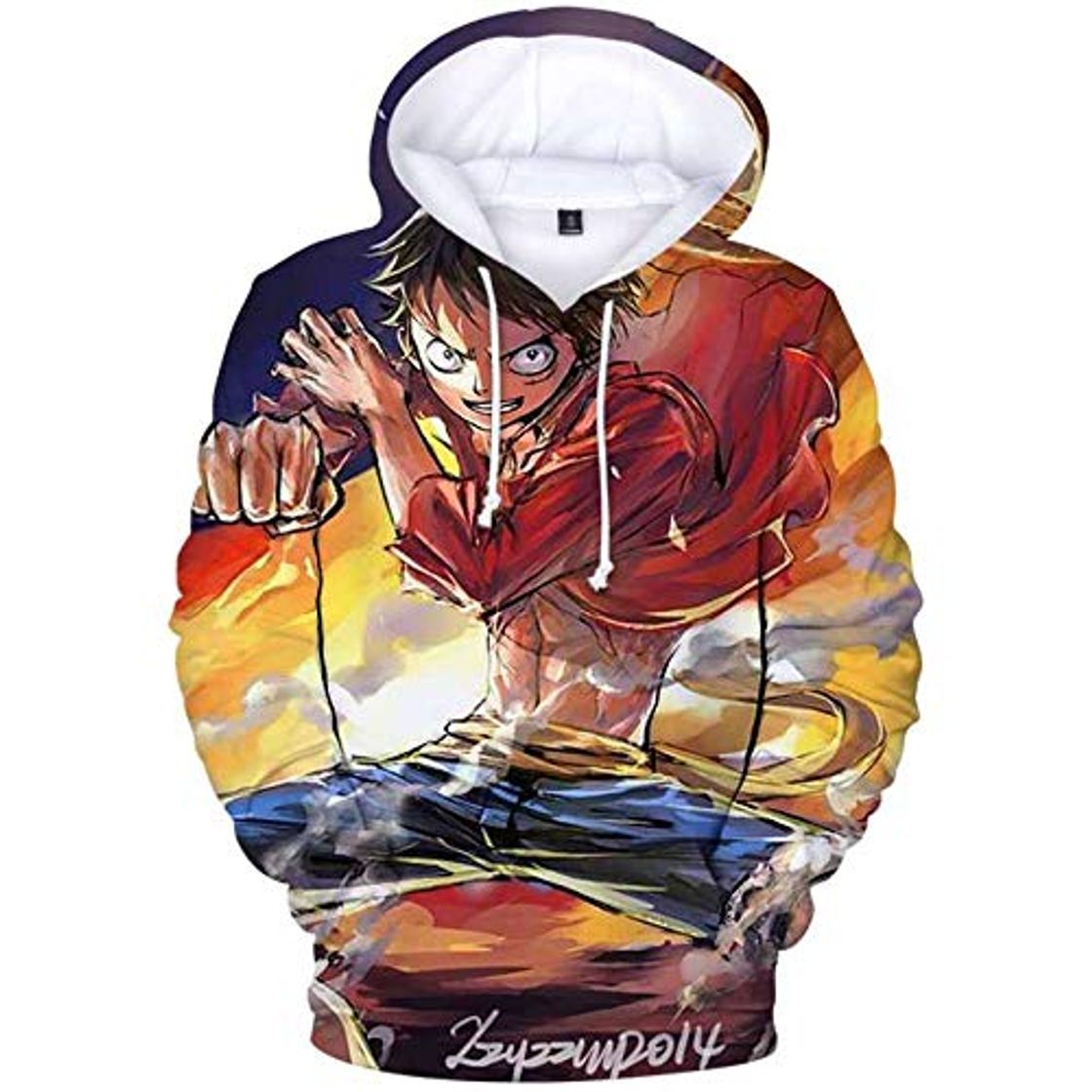 Moda Zaguanxsa Sudadera Japonesa Anime 3D Impresión One Piece Hoodie Luffy Sea Man