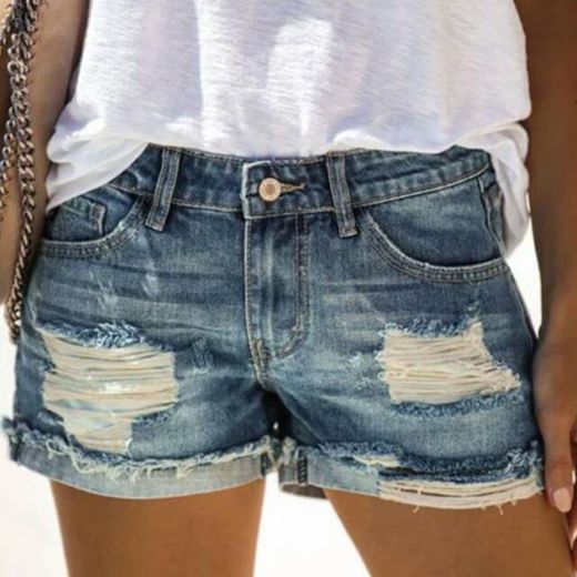 Short feminino jeans