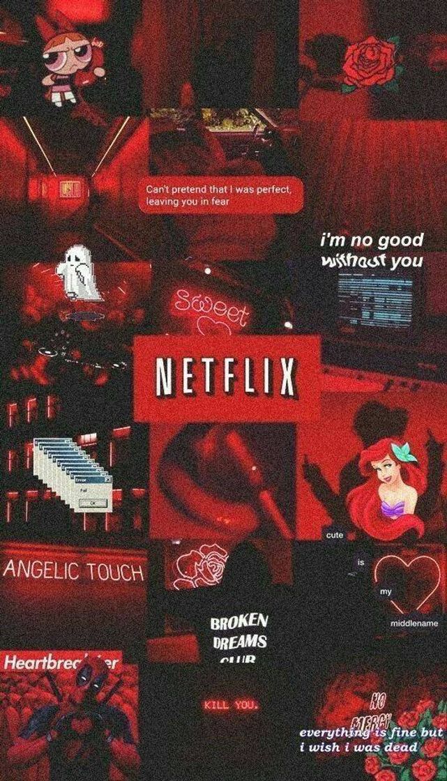 Fashion Wallpaper vermelho aesthetic Netflix