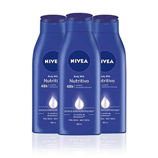 NIVEA Triplo Body Milk Nutritivo - Pack de 3 x 400 ml