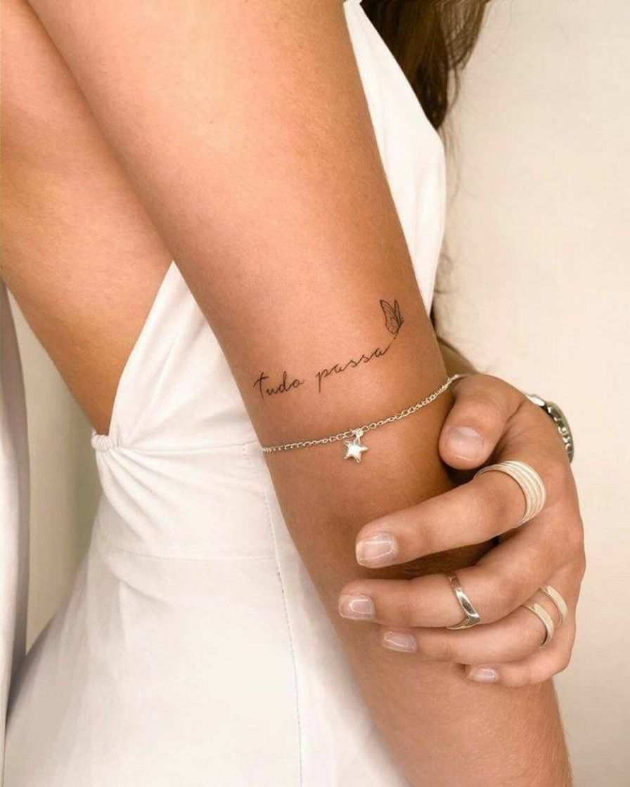 Fashion Tatuagem minimalista - tudo passa