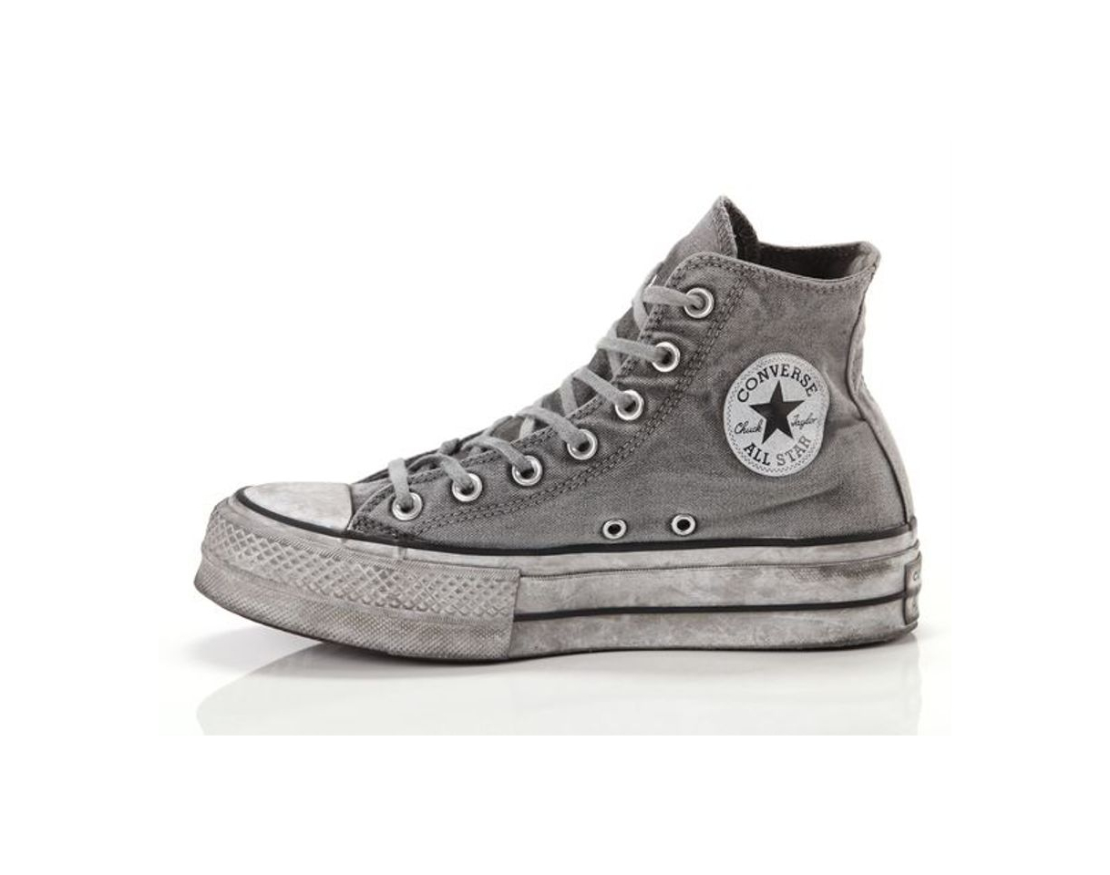 Moda CONVERSE CTAS HI Lift Canvas LTD Platform Zapatos Deportivos para Mujer Gris 563113C