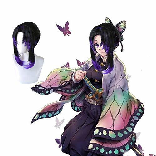 Producto Car-tobby Anime Demonio Slayer Kimetsu No Yaiba Kochou Shinobu Estilo Cosplay Peluca