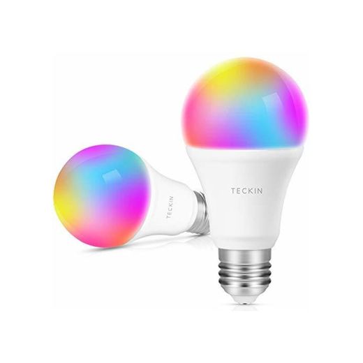 TECKIN Bombilla LED inteligente WiFi ajustable y lámpara multicolor Funciona con Google