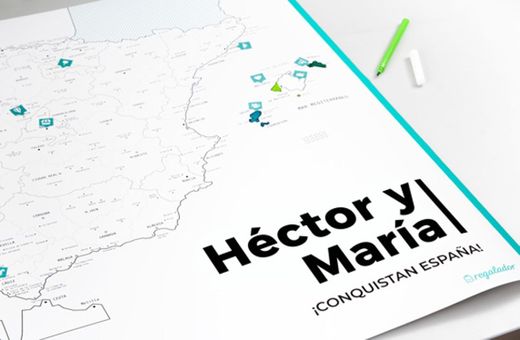 Mapa de España personalizado | Regalador.com