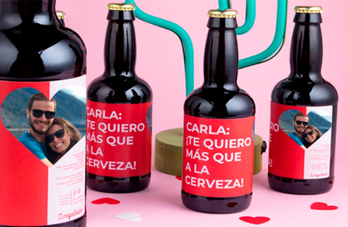 Fashion Pack de cerveza personalizada Mensaje Romántico | Regalador.com