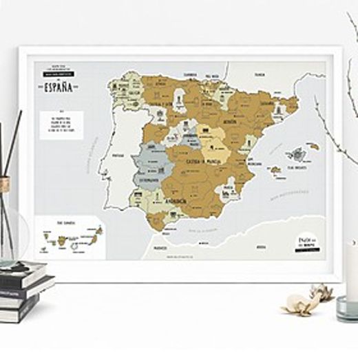 Mapa de España para rascar.