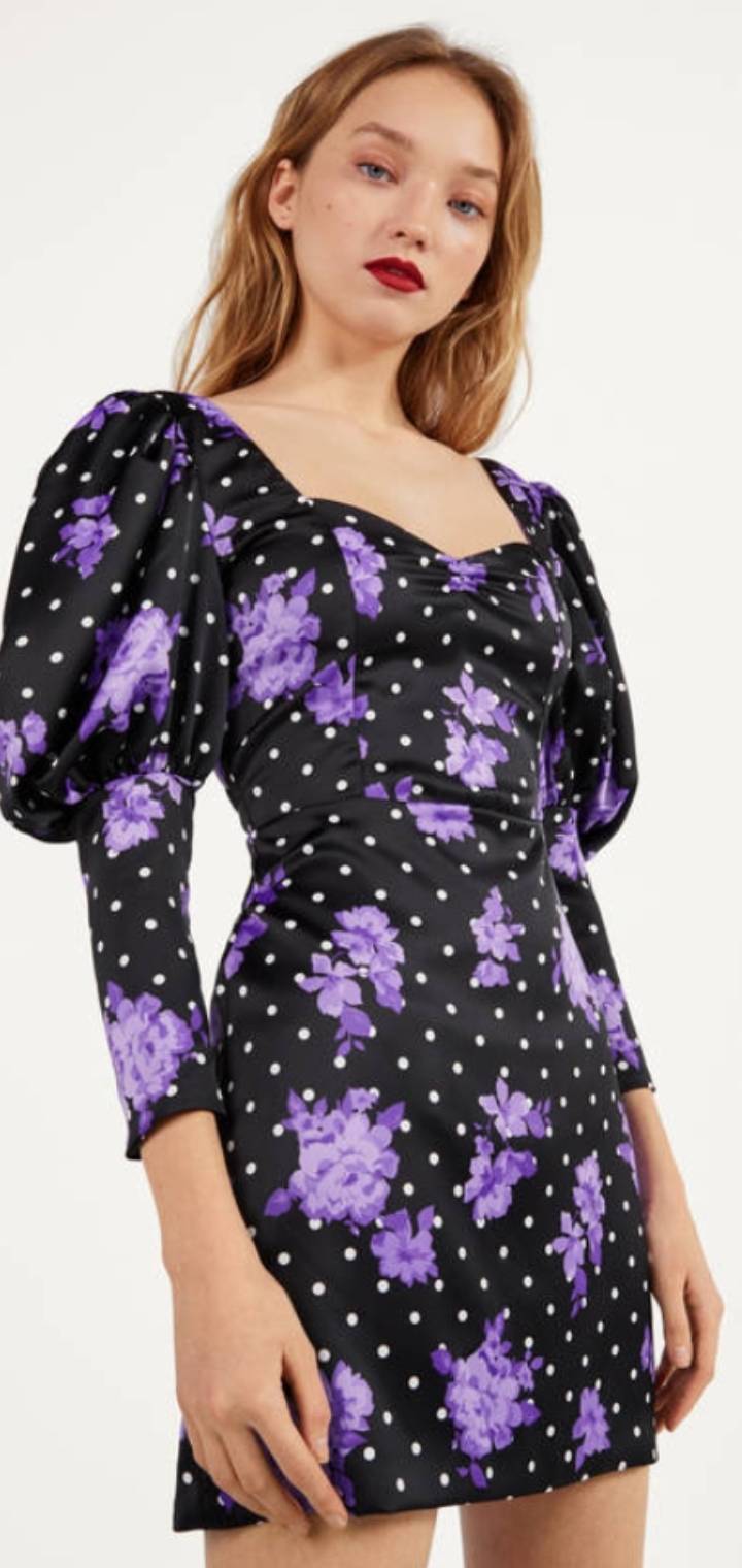 VESTIDO DE FLORES CON LUNARES