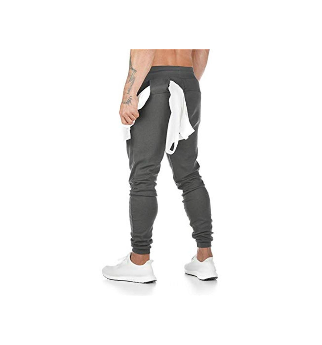 Moda CMTOP Pantalón Jogger Slim Fit para Hombre Casual Jogging Algodón Hombre Pantalones Jogger Deportivo Entrenamiento Fitness