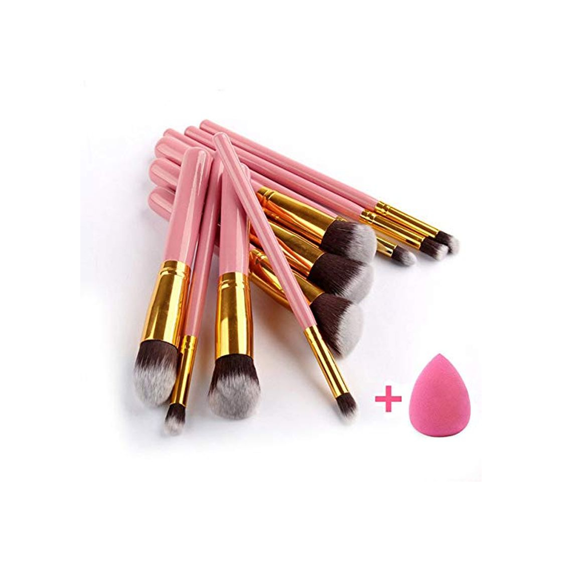 Social SJIUH Pincel de maquillaje Set de herramientas de pinceles de maquillaje 10pcs