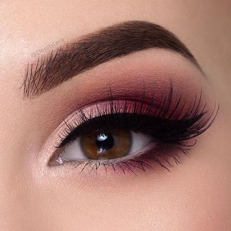 burgundy smokey eye