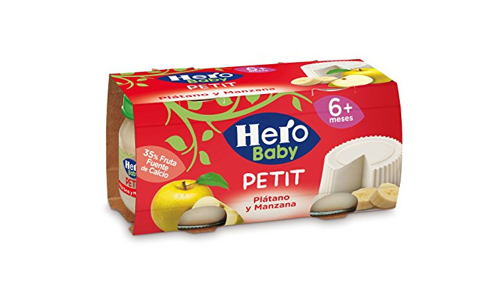 Producto Hero Baby Petit Postre de Queso con Plátano y Manzana para Bebés