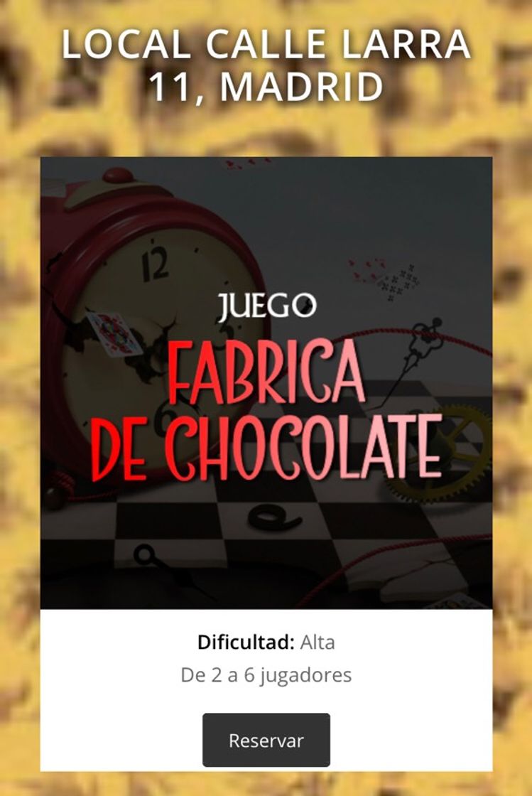 Fashion Juego de escape en Madrid - Fábrica de Chocolate