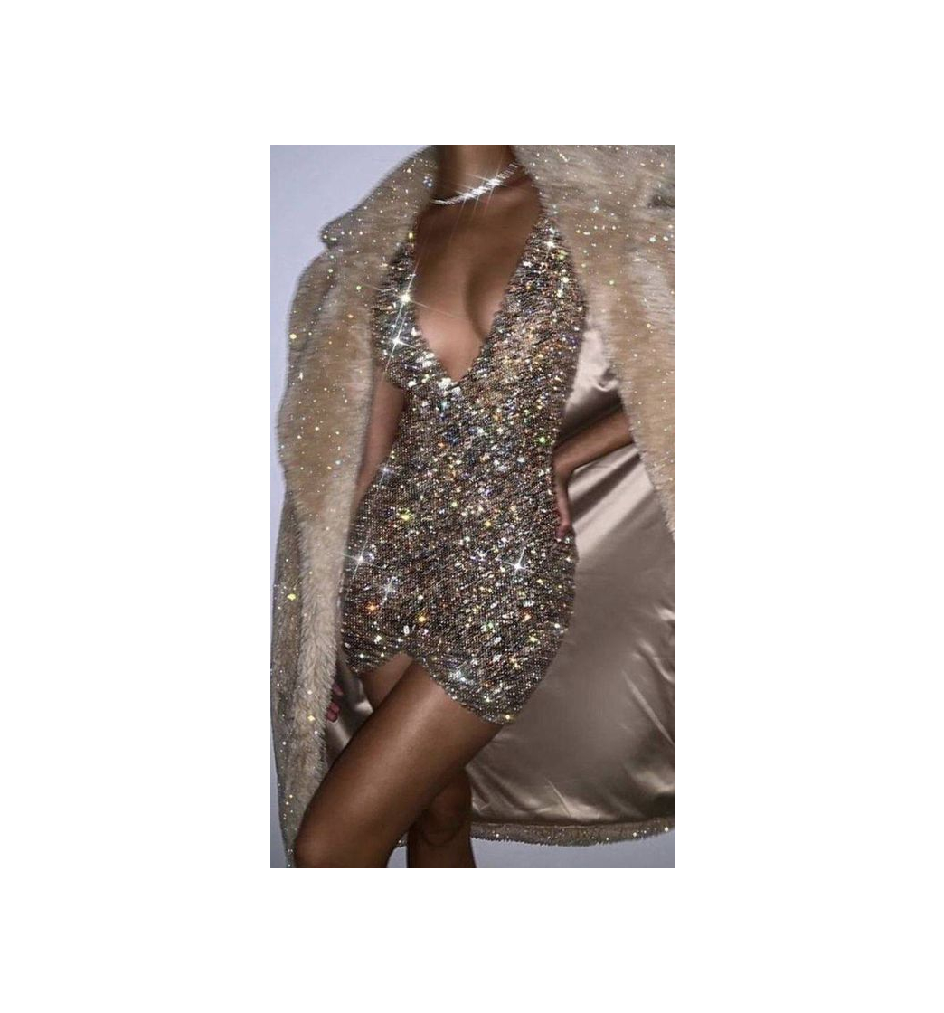Social DIDK Vestidos de Fiesta para Mujer Vestidos con Lentejuelas de Moda para Mujer Faldas Atractivas de Noche
