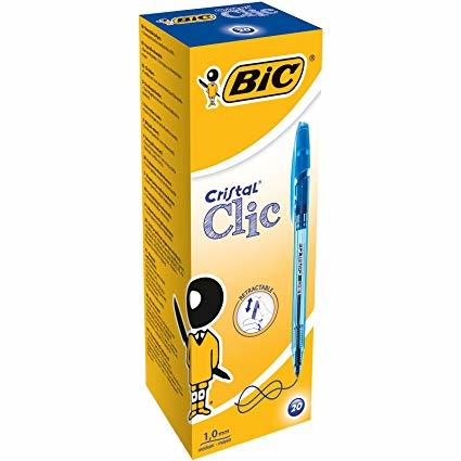 Product BIC Cristal Clic bolígrafos Retráctiles punta media