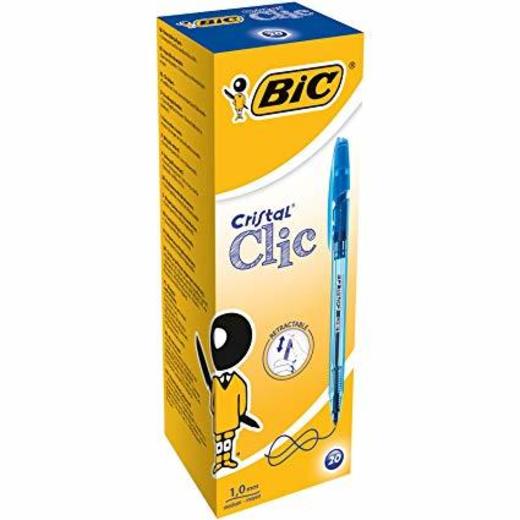 BIC Cristal Clic bolígrafos Retráctiles punta media