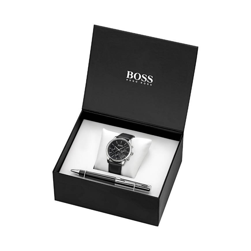 Moda Set Relógio Hugo Boss Voyager e Caneta Boss