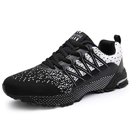 SOLLOMENSI Zapatillas de Deporte Hombres Mujer Running Zapatos para Correr Gimnasio Sneakers