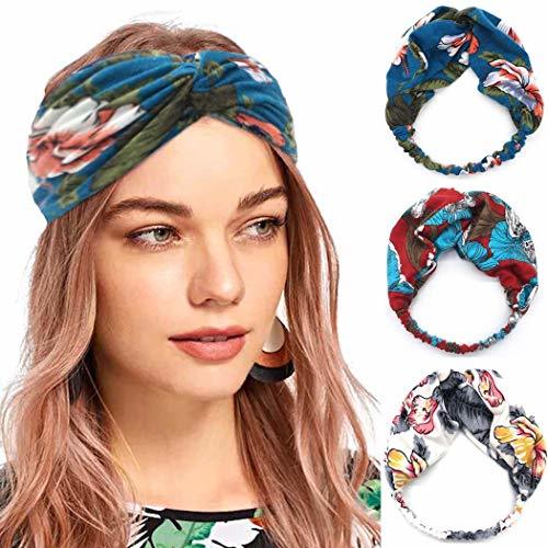 Productos IYOU Diademas de Boho Gorros De Flores Diadema anudada Bandas anchas para