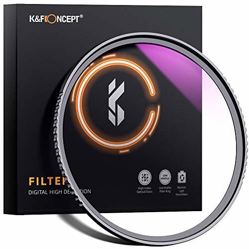 Lugares K&F Concept Filtro de Protección Ultravioleta UV 58mm con MRC Multirresistentes para Objetivo de