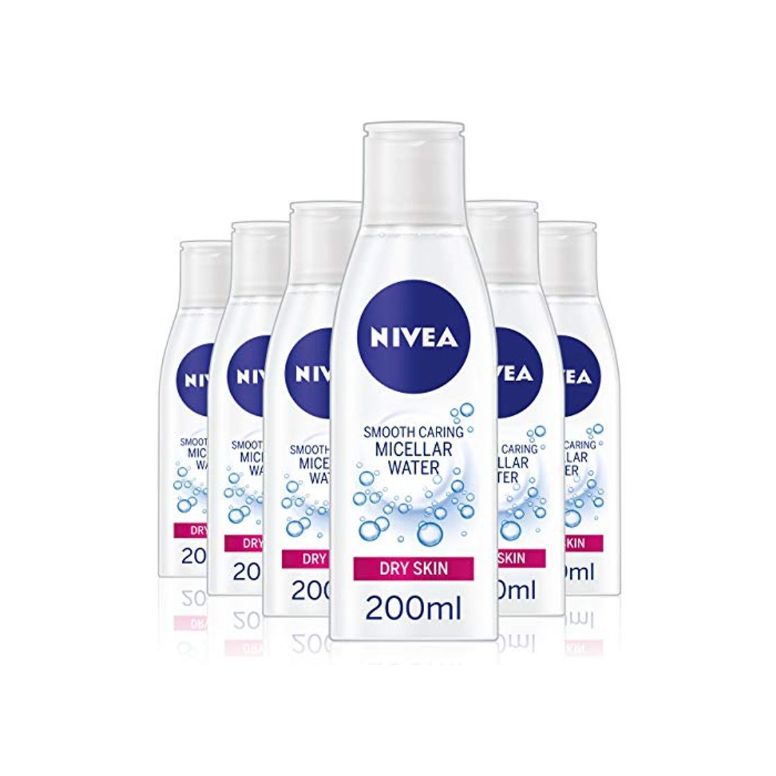 Social NIVEA diaria de Essentials agua micelar Loción Piel 200ml Paquete de 6