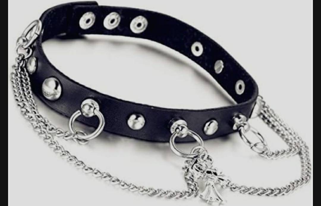 Fashion Flongo Gargantilla Negra Choker de Cuero para Mujer Chica Gó